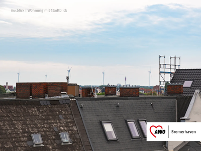 Ausblick über die Dächer von Bremerhaven | © AWO Bremerhaven Ausblick über die Dächer bis zum Horizont | © AWO Bremerhaven